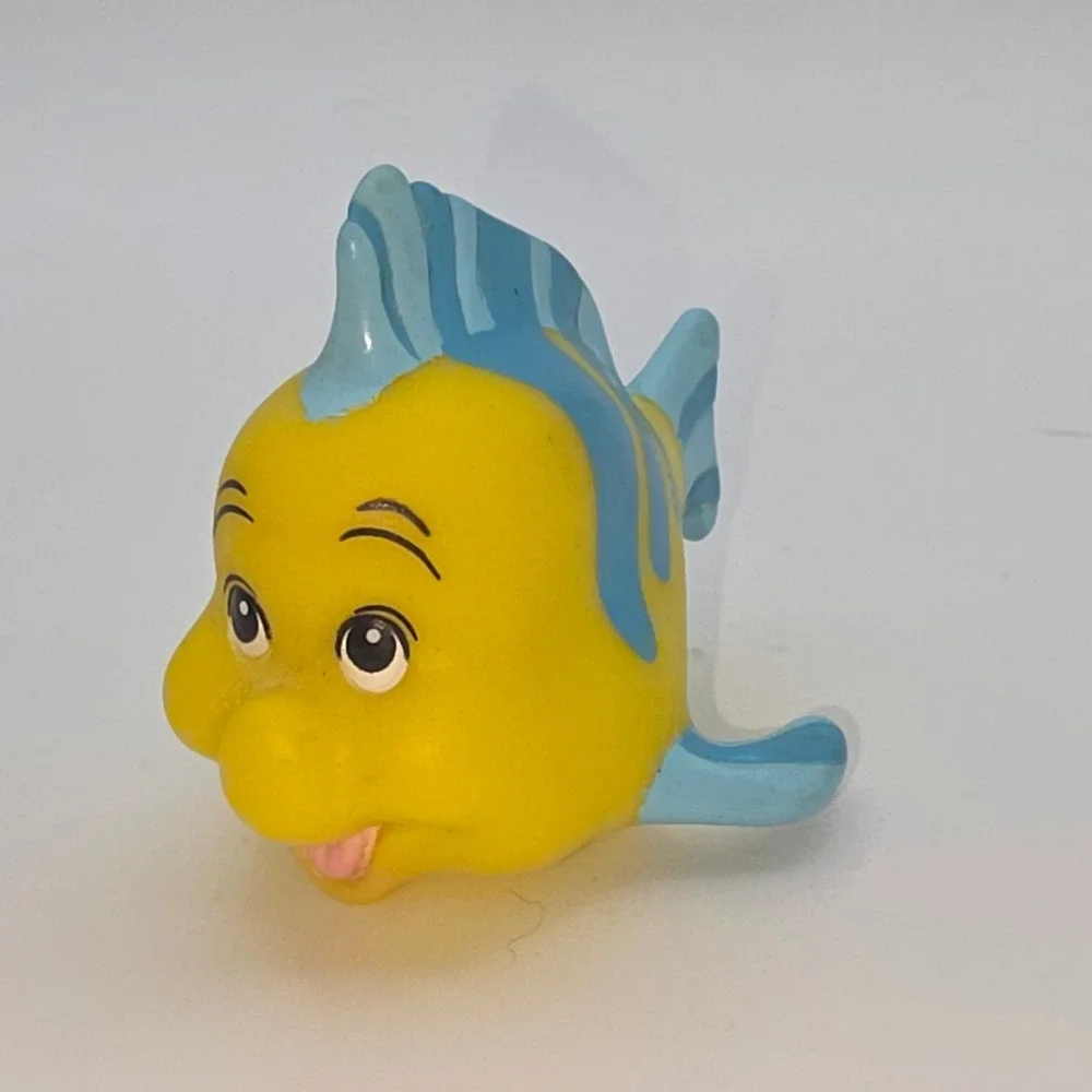 Disney Flounder 80s-90s Toy Small Yellow Blue Fair Condition Little Mermaid
